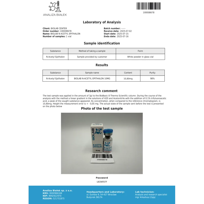 N-acetyl epithalon spray 10mg - Image 2