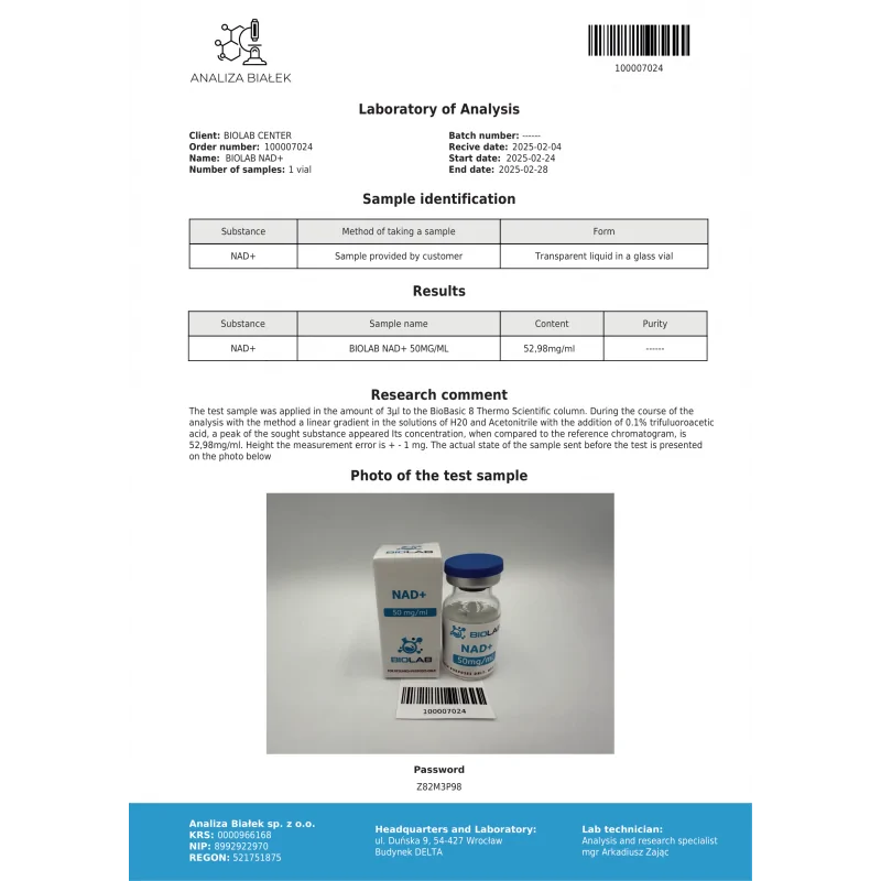 NAD+ 500mg 10ml - Image 2